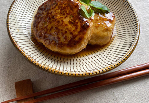 千切り大根入りふわふわ豆腐ハンバーグ